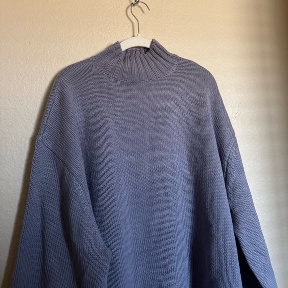 WeWoreWhat Oversized Mock‎ Neck Sweater Sz Size small/medium lilac icy blue - Picture 4 of 9